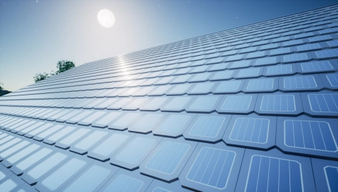 Dachziegel mit solarmodulen
